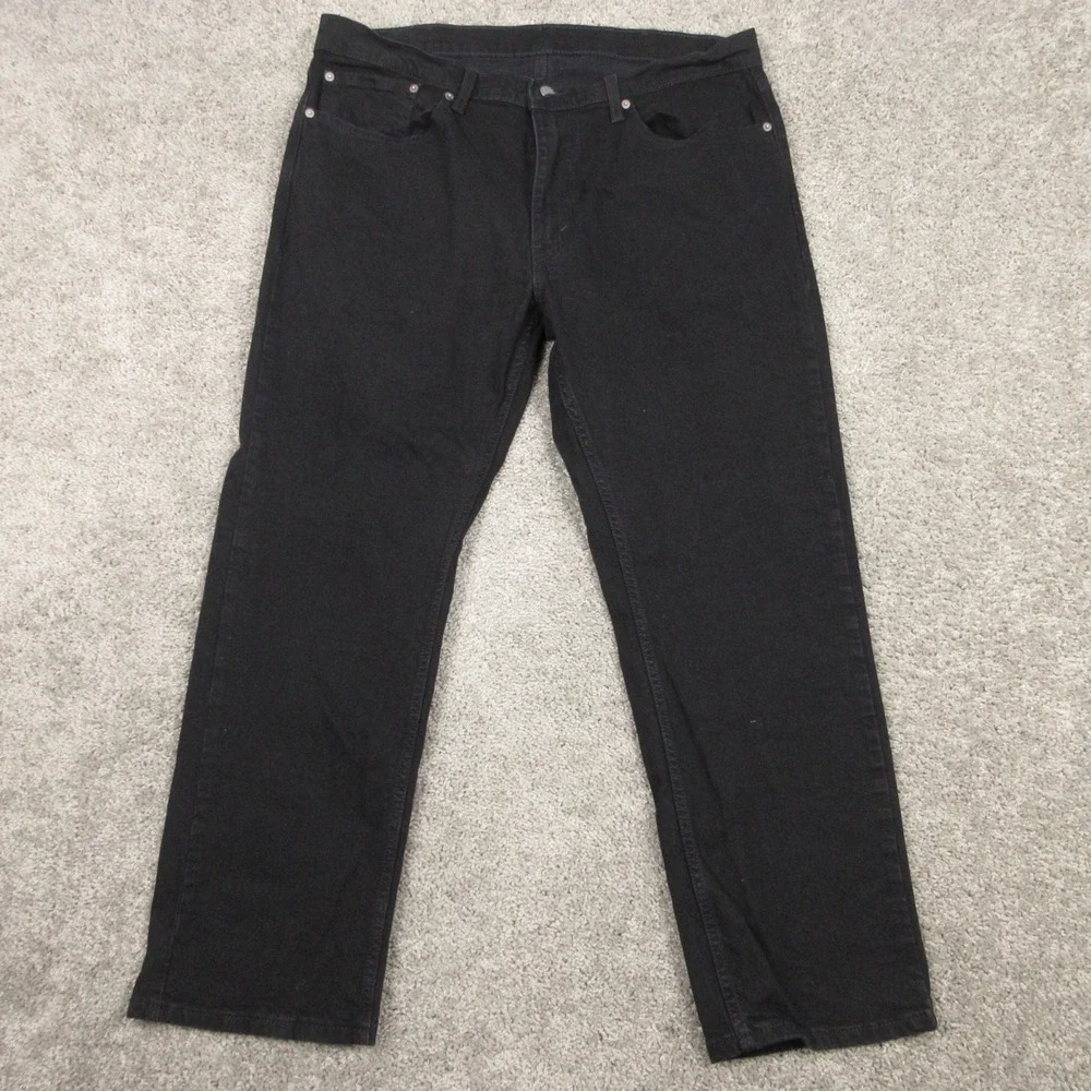 Levis Jeans Mens 38x30 Black 559‎ Relaxed Straight Comfort Zip Fly Denim Pants